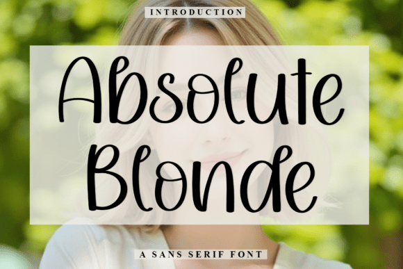Absolute Blonde Font Overview