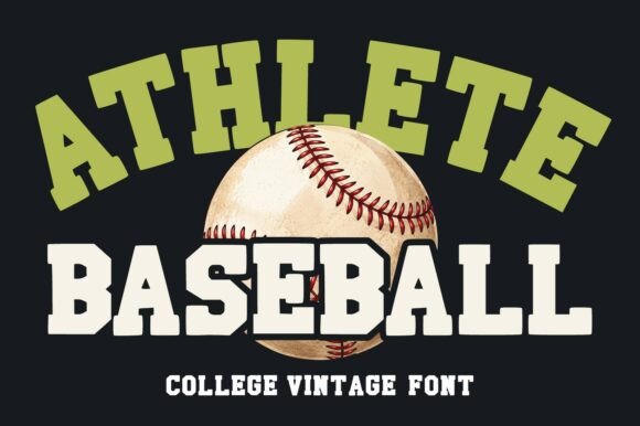 Athlete Baseball: A Bold College Vintage Font Redefining Sports Branding and Creative Design
