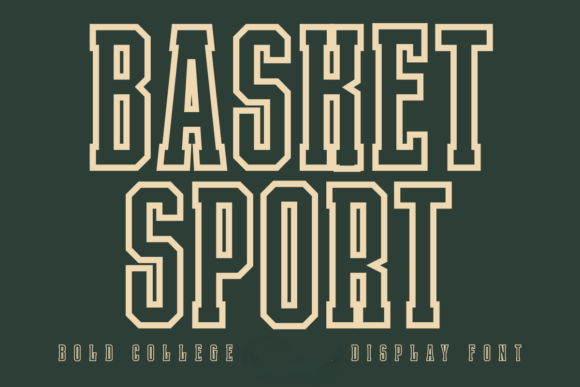 Basket Sport Outline: The Ultimate Typeface for Sports-Themed Design Projects
