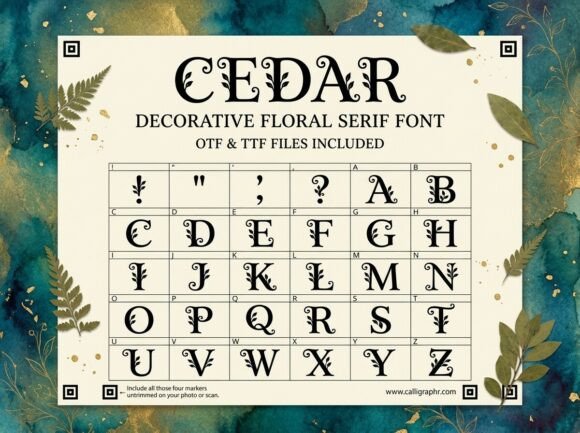 Cedar Typography with Natural Grace