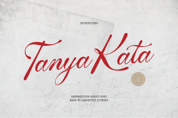 Embrace the Fluid Elegance of Tanya Kata: A Handwritten Script Font for Modern Design