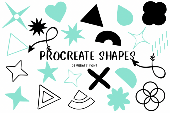 Procreate Shapes: A Playful Font for Creative Expression